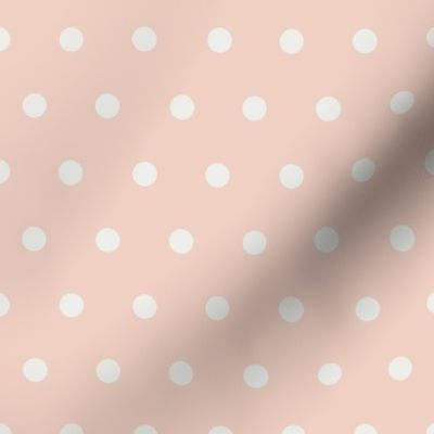 Light Pink and White Polka Dots 12 inch
