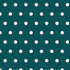 Teal and White Polka Dots 24 inch