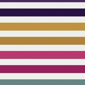 Jewel Tone Multicolor Stripe 24 inch