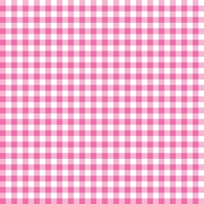 Hot Pink Gingham Plaid 6 inch