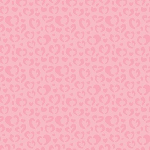 Pink Leopard Print Hearts 6 inch