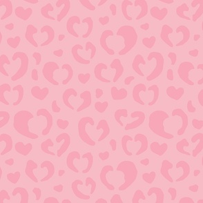 Pink Leopard Print Hearts 12 inch