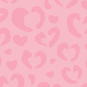 Pink Leopard Print Hearts 24 inch