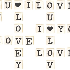 Valentines Letter Tiles 24 inch