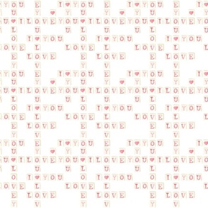 Valentines Pink Letter Tiles 6 inch