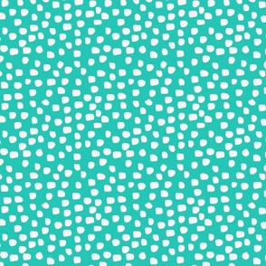  Random Polka Dots green bg
