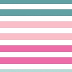 Pink and Blue Valentines Stripes 24 inch