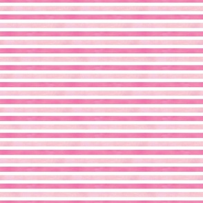 Pink Valentines Watercolor Stripes 6 inch