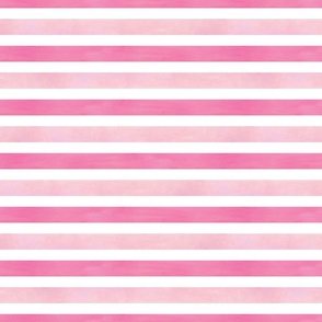 Pink Valentines Watercolor Stripes 12 inch