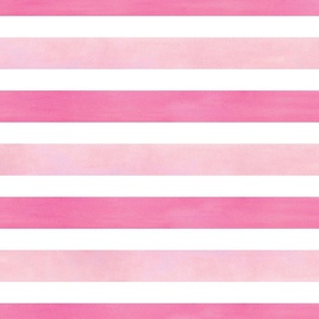 Pink Valentines Watercolor Stripes 24 inch