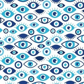 Evil eye - Arabic oriental spiritual eyes beauty design teal blue