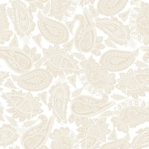 Bandana Paisley Ivory Kaolin