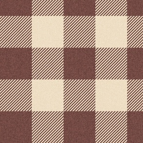 Twill Buffalo Plaid Wine Red