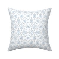 34 Geometric Stars- Japanese Hemp Leaves- Asanoha- Fog Blue- Pastel Blue on Off White Background- Petal Solids Coordinate- Small