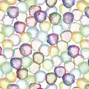 1141 small - Abstract Watercolor Circles on White
