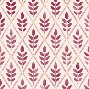 Poison Sumac Argyle Watercolor Teja Roja Medium 