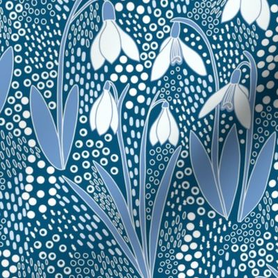 Snowdrop Flowers - Blue