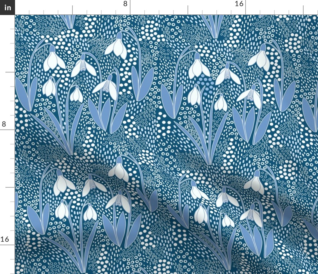 Snowdrop Flowers - Blue