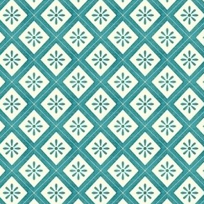 Diamond tile - teal