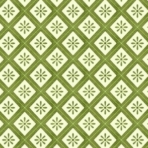 Diamond tile - green