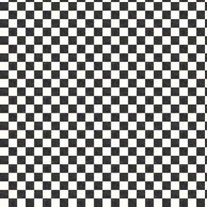 (micro scale) checkerboard - woven checks - charcoal - C23