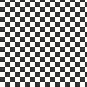 (extra small scale) checkerboard - woven checks - charcoal - C23