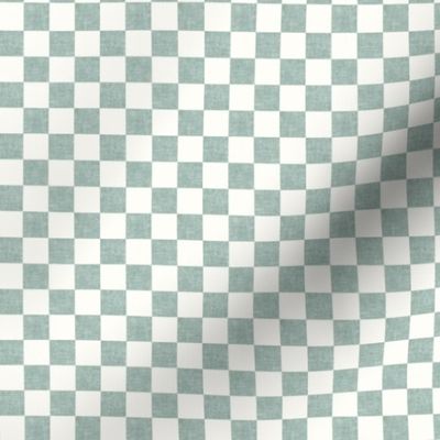 (extra small scale) checkerboard - woven checks - soft blue -  C23