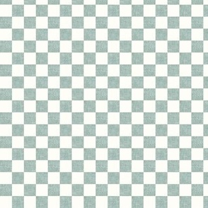 (extra small scale) checkerboard - woven checks - soft blue -  C23