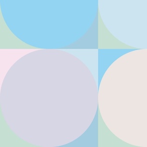 Modern Circles, pastel, 48 inch