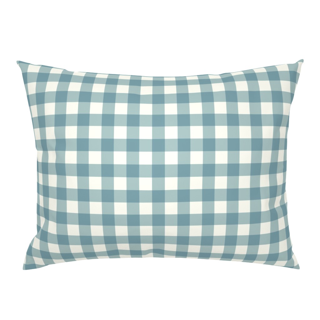 Gingham Teal Green