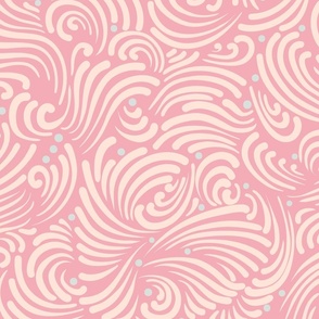 swirls pink and peach