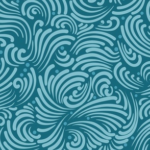 swirls turquoise