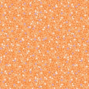 Confetti Polka Dots Ditsy - Bright Orange - Small Scale (Colors, Confetti & Kimono Dolls)