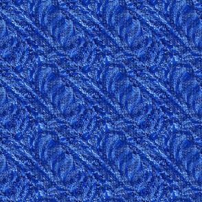 Flowing Textured Leaves Dramatic Elegant Classy Large Neutral Interior Monochromatic Blue Blender Jewel Tones Sapphire Blue 0044CC Dynamic Modern Abstract Geometric
