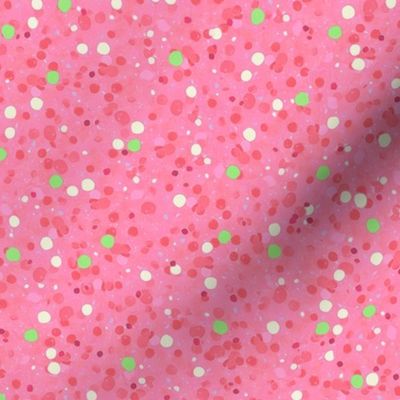 Confetti Polka Dots Ditsy - Bright Pink - Medium Scale (Colors, Confetti & Kimono Dolls)