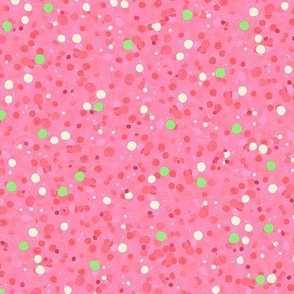 Confetti Polka Dots Ditsy - Bright Pink - Medium Scale (Colors, Confetti & Kimono Dolls)