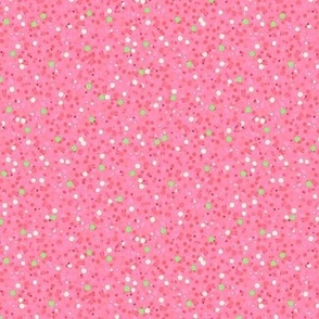Confetti Polka Dots Ditsy - Bright Pink - Small Scale (Colors, Confetti & Kimono Dolls)