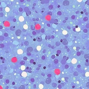 Confetti Polka Dots Ditsy - Bright Purple - Large Scale (Colors, Confetti & Kimono Dolls)
