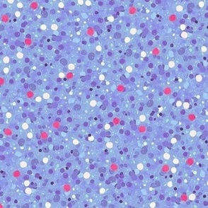 Confetti Polka Dots Ditsy - Bright Purple - Medium Scale (Colors, Confetti & Kimono Dolls)