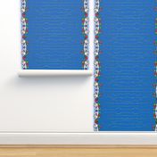 Skull Border Blue