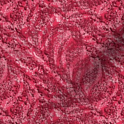 Flowing Textured Leaves Dramatic Elegant Classy Large Neutral Interior Monochromatic Pink Blender Jewel Tones Pantone Viva Magenta Pink BE3455 CelebrateVivaMagentaCOY2023 Dynamic Modern Abstract Geometric