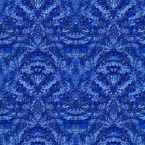 Flowing Textured Flower Dramatic Elegant Classy Large Neutral Interior Monochromatic Blue Blender Jewel Tones Sapphire Blue 0044CC Dynamic Modern Abstract Geometric