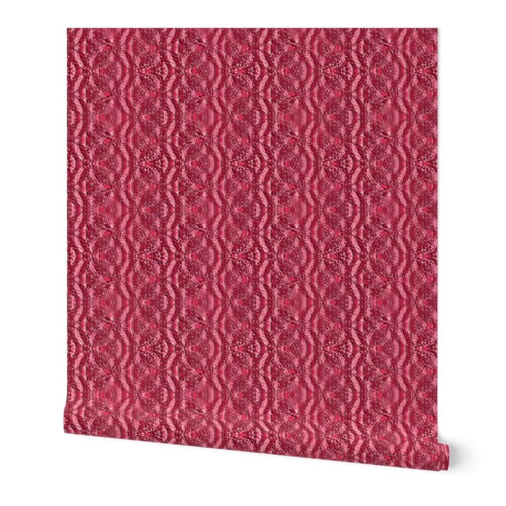 Flowing Textured Leaves and Circles Dramatic Elegant Classy Large Neutral Interior Monochromatic Pink Blender Jewel Tones Pantone Viva Magenta Pink BE3455 CelebrateVivaMagentaCOY2023 Dynamic Modern Abstract Geometric