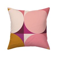 Modern Circles, pink tones, 36 inch