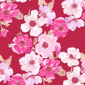 Viva Magenta Floral Print