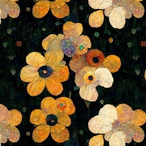 Gold Floral Klimtesque