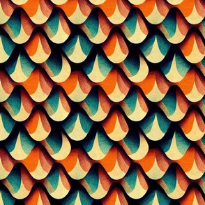 Fish Scales | 1970s Warm Psychedelic