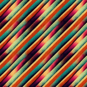 Diagonal Stripes | 1970s Warm Psychedelic