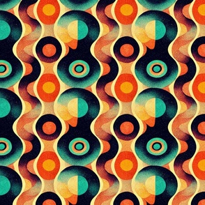 Waves and Circles | 1970s Warm Psychedelic
