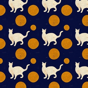 Polka Dot Cats | Matisse-esque